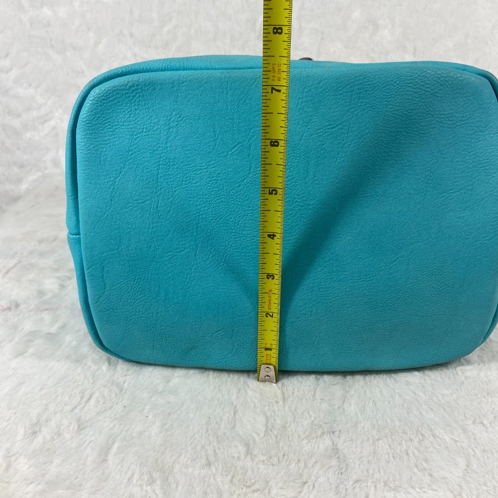 CBOCS Vegan Convertible Turquoise Blue bag accessory bag Purse dual handle - Picture 6 of 10